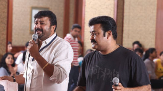 Jayaram and Mohanlal at AMMA camp