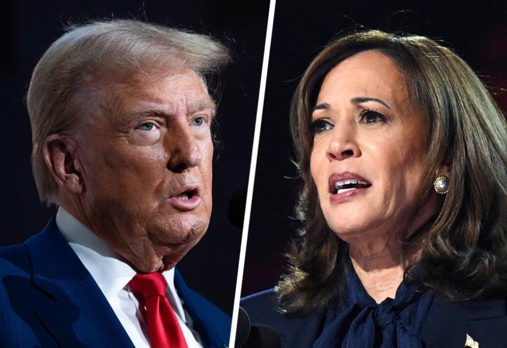 Kamala Harris and Trump