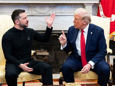 Donald Trump and Volodymyr Zelensky