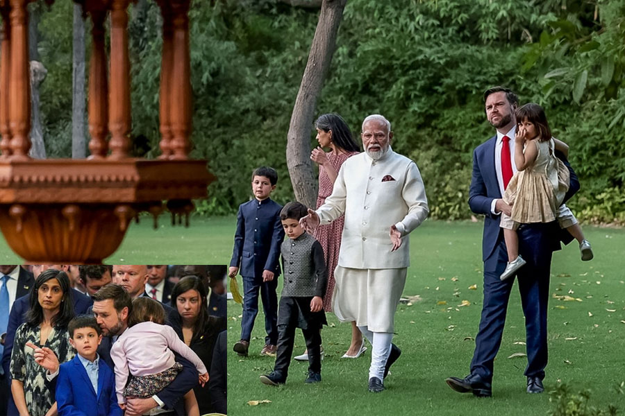 J.D Vance and Family with P.M Modi
