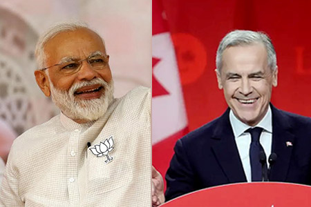 Mark Carney and Narendra Modi