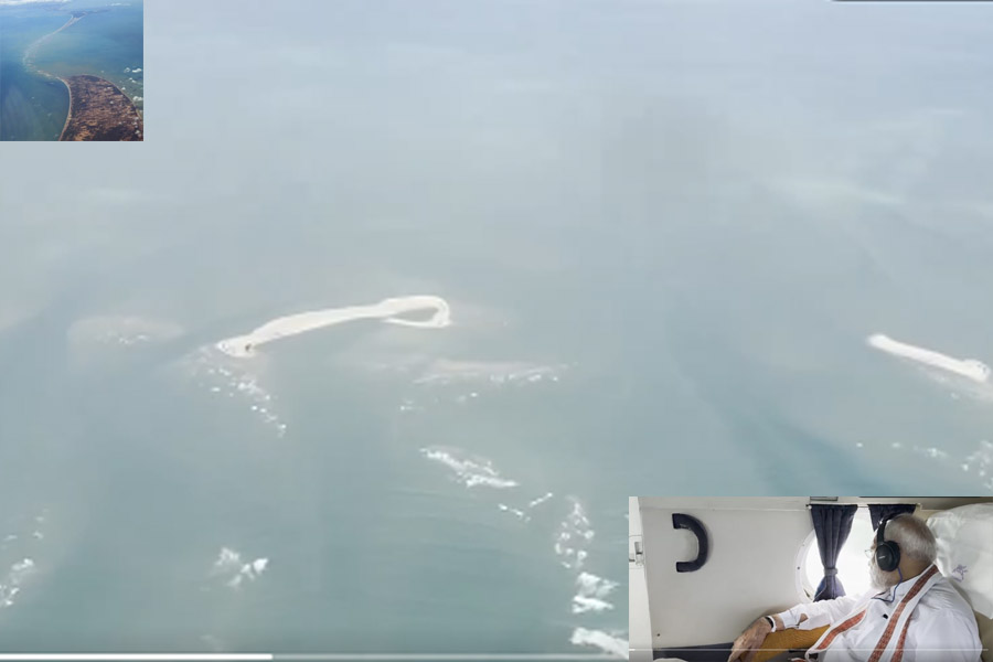 Prime minister Modi's Surya thilak darsan on Ramsethu 