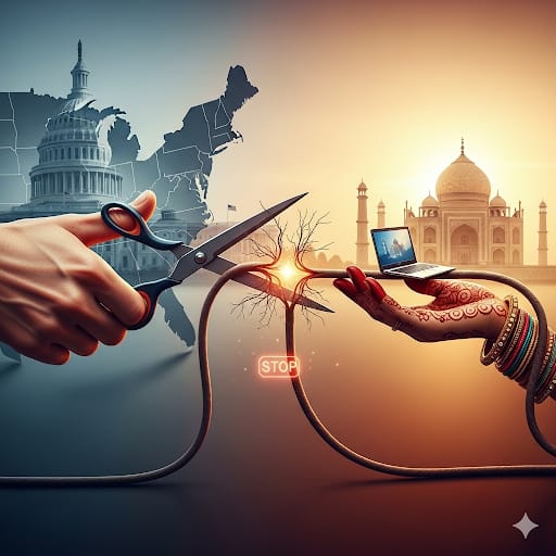 US stops outsourcing to India 