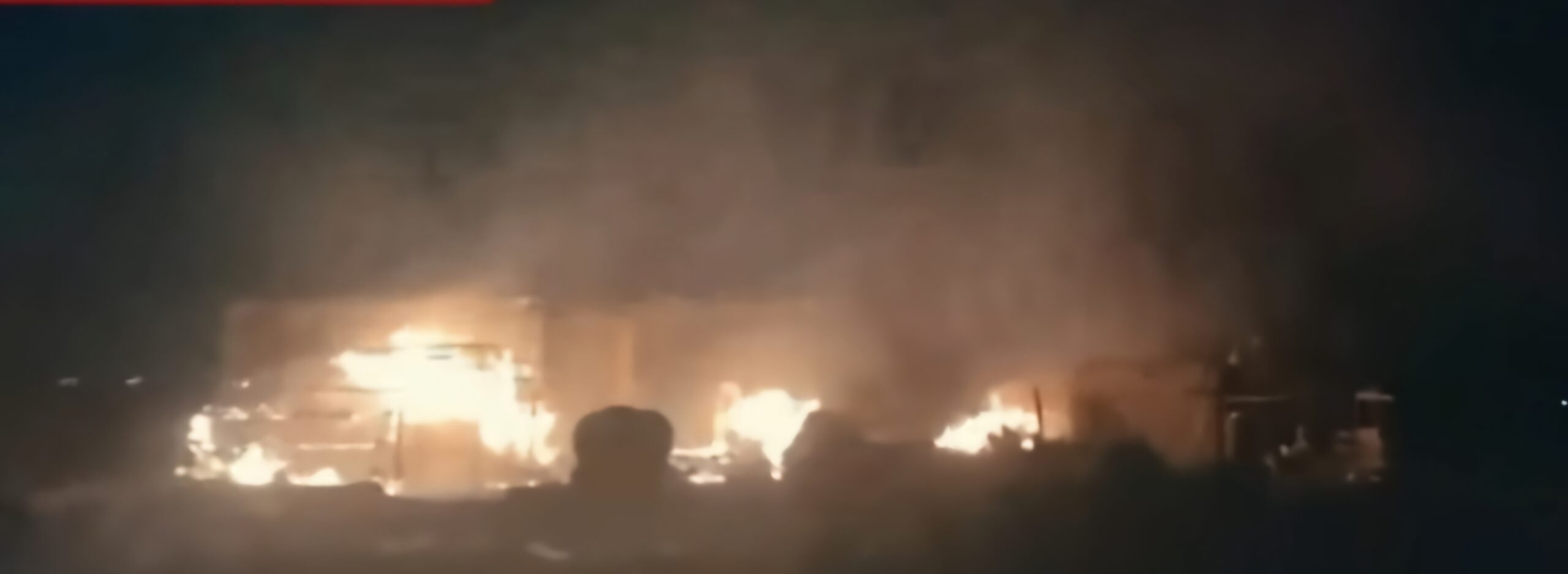 Fiery scenes on the border